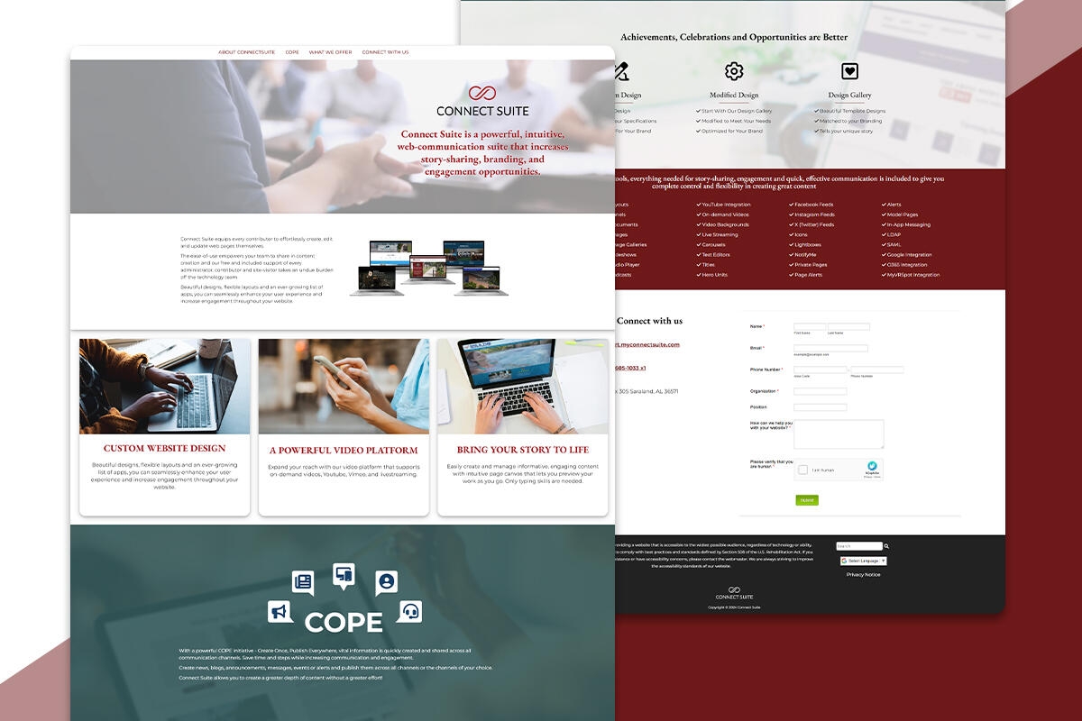 Website Redesign for ConnectSuite