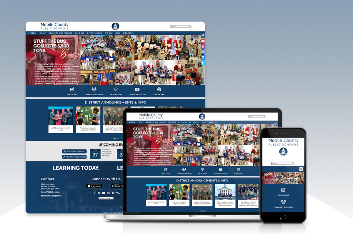Website Redesign for Mobile County Public Schools