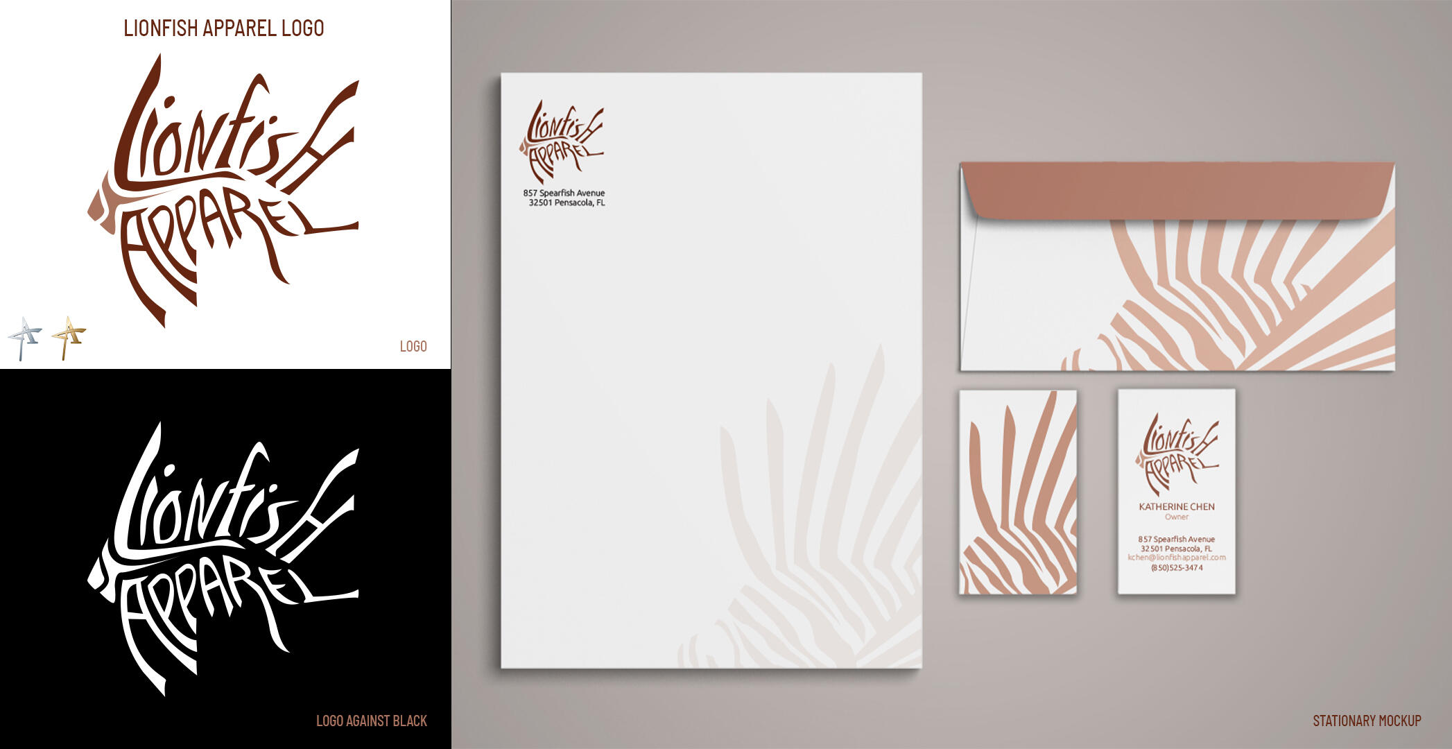 Lionfish Apparel Logo Design